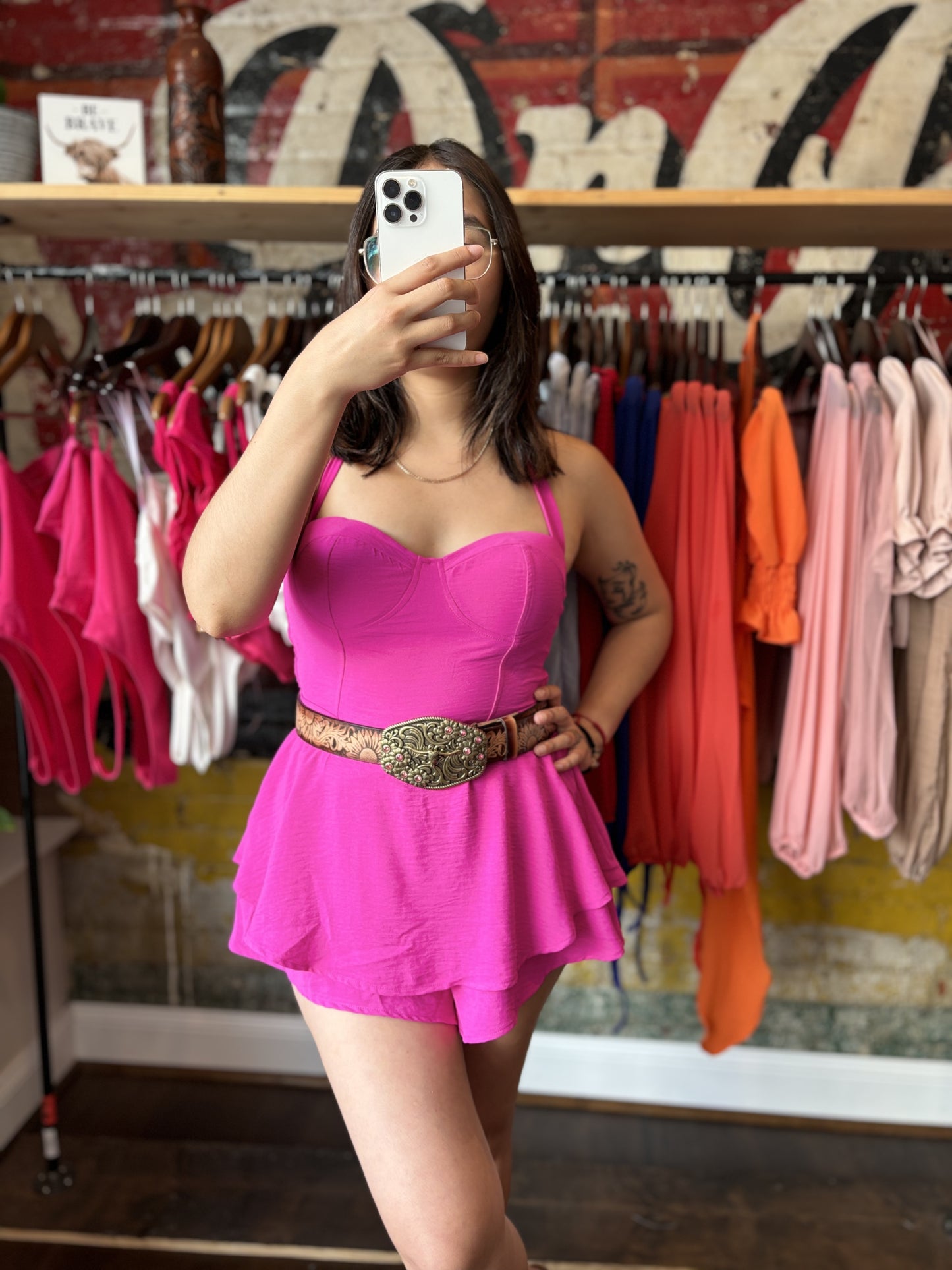 Rosa Mexicano Romper