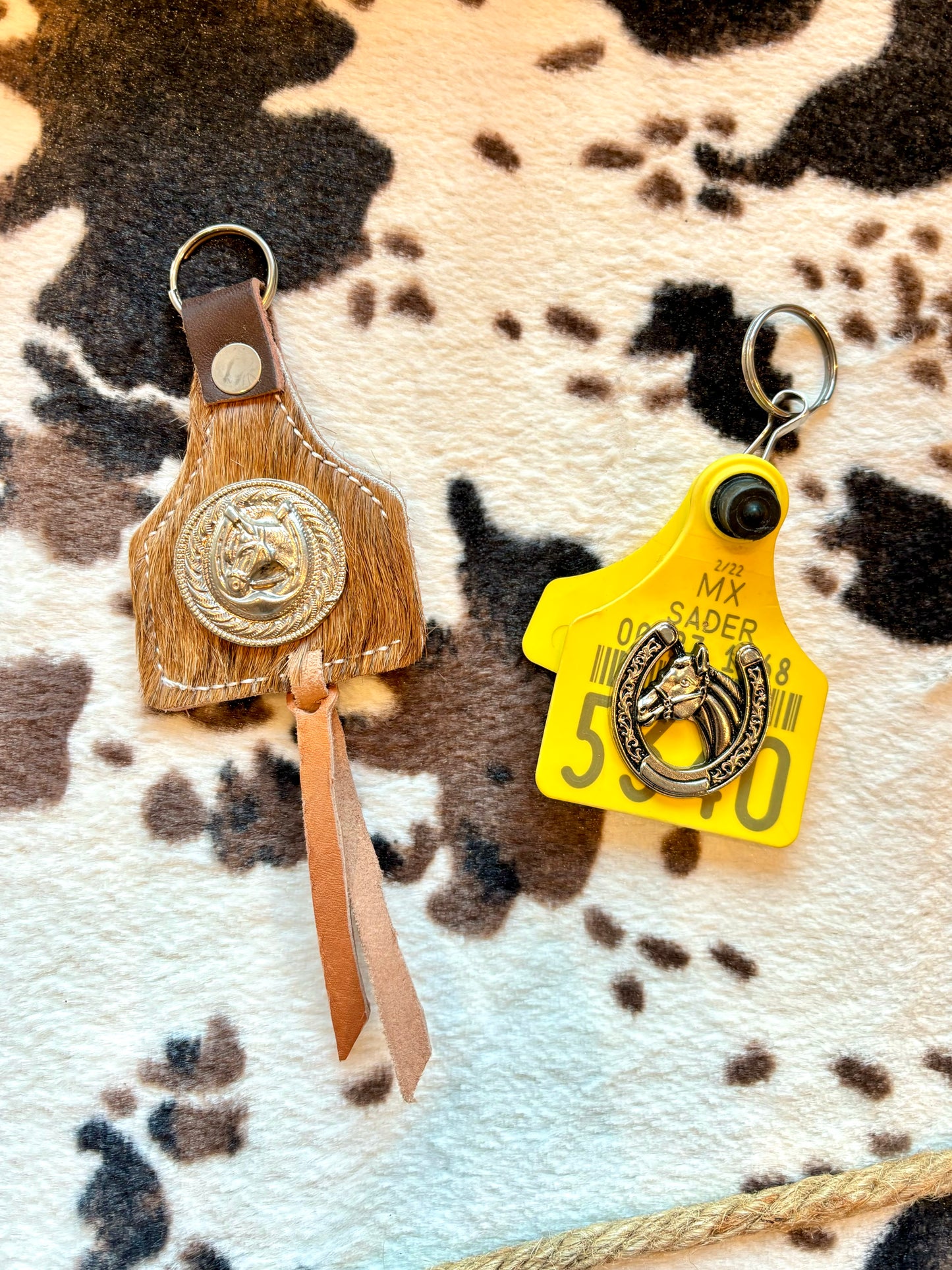 Cow Tag keychain
