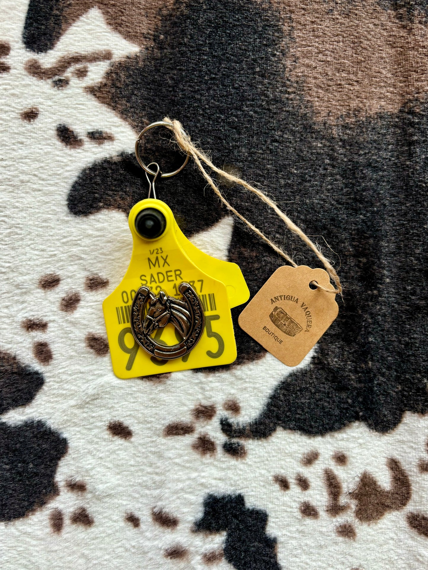 Cow Tag keychain
