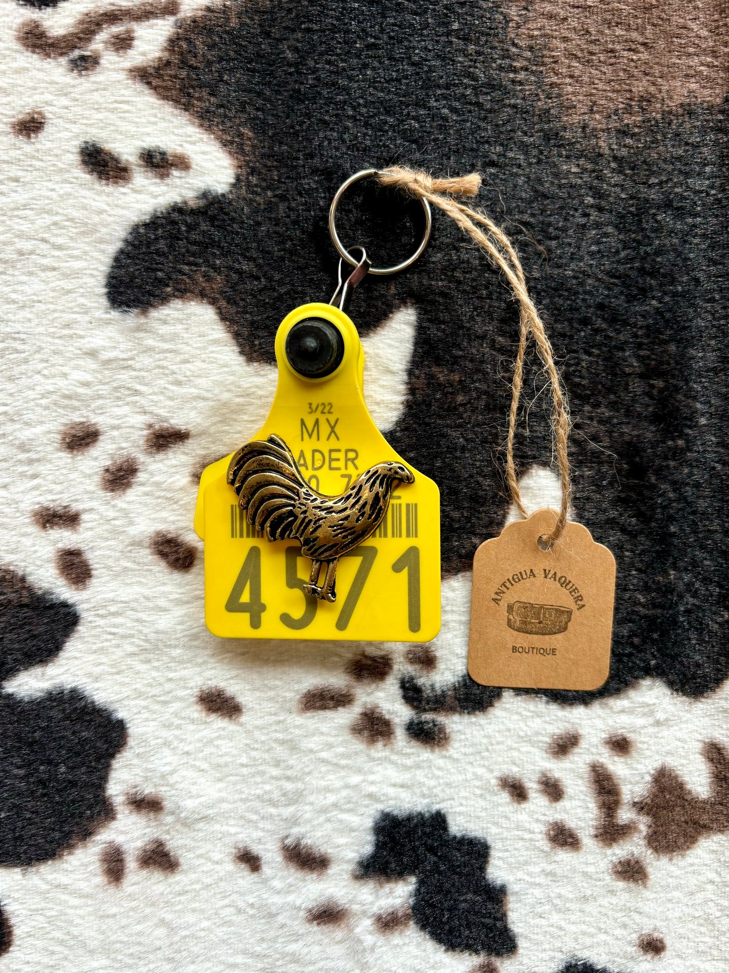 Cow Tag keychain