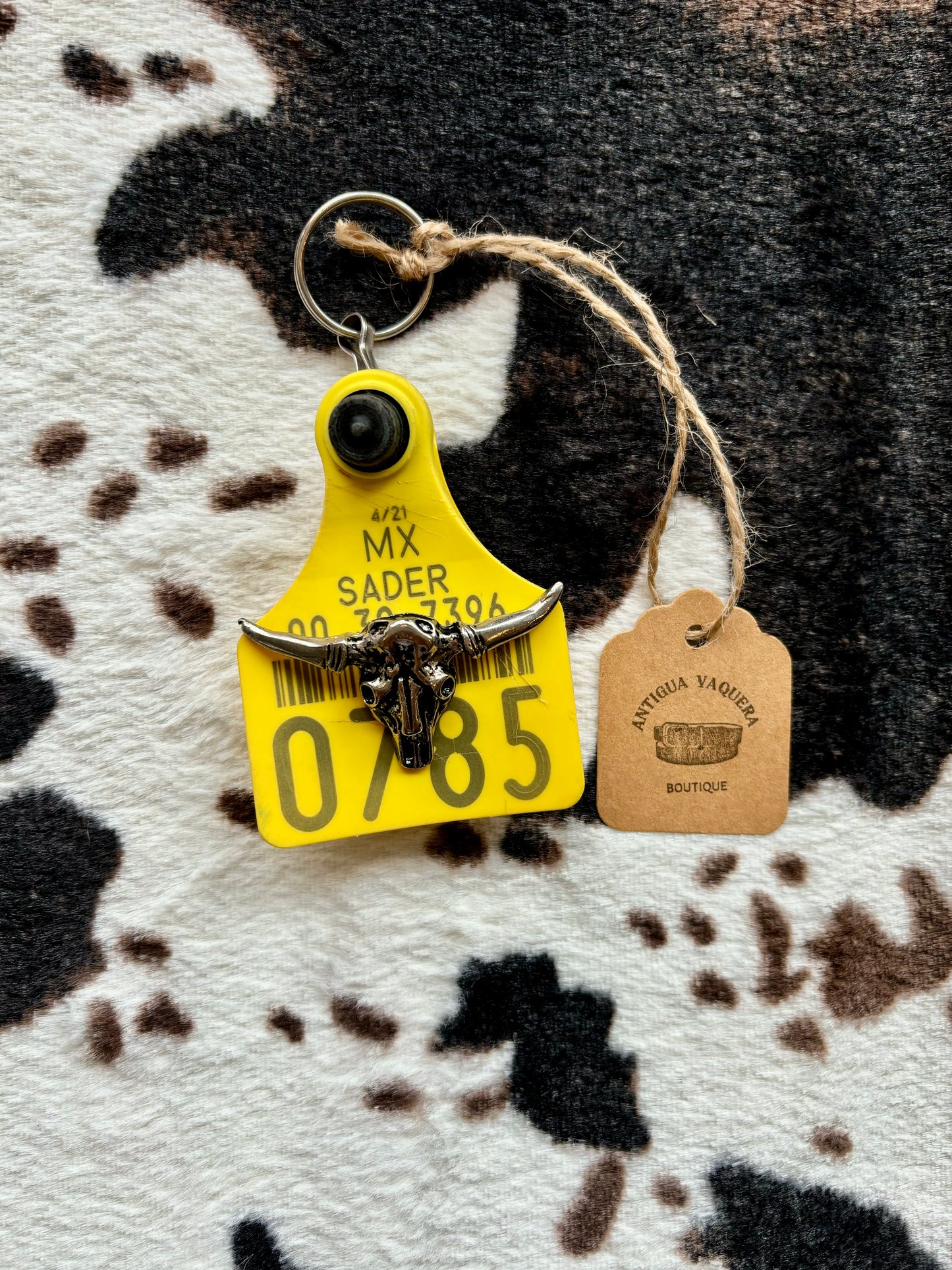 Cow Tag keychain