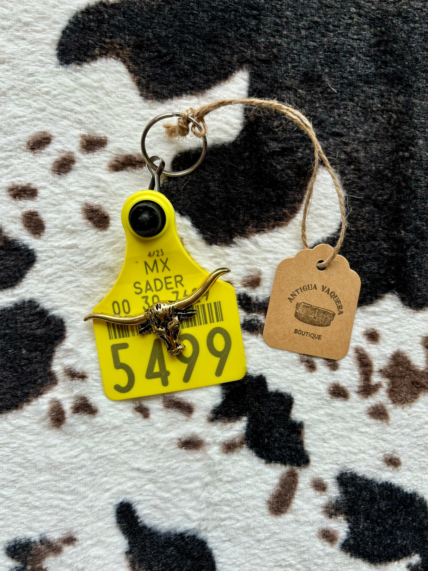 Cow Tag keychain