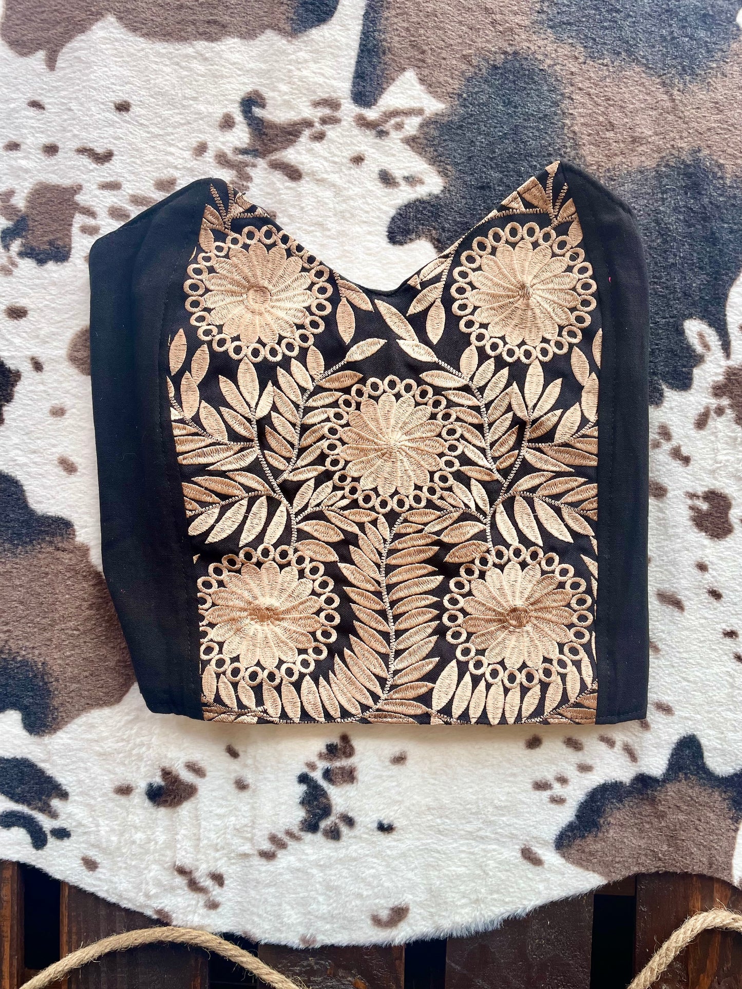 Gold embroidered Tube Top