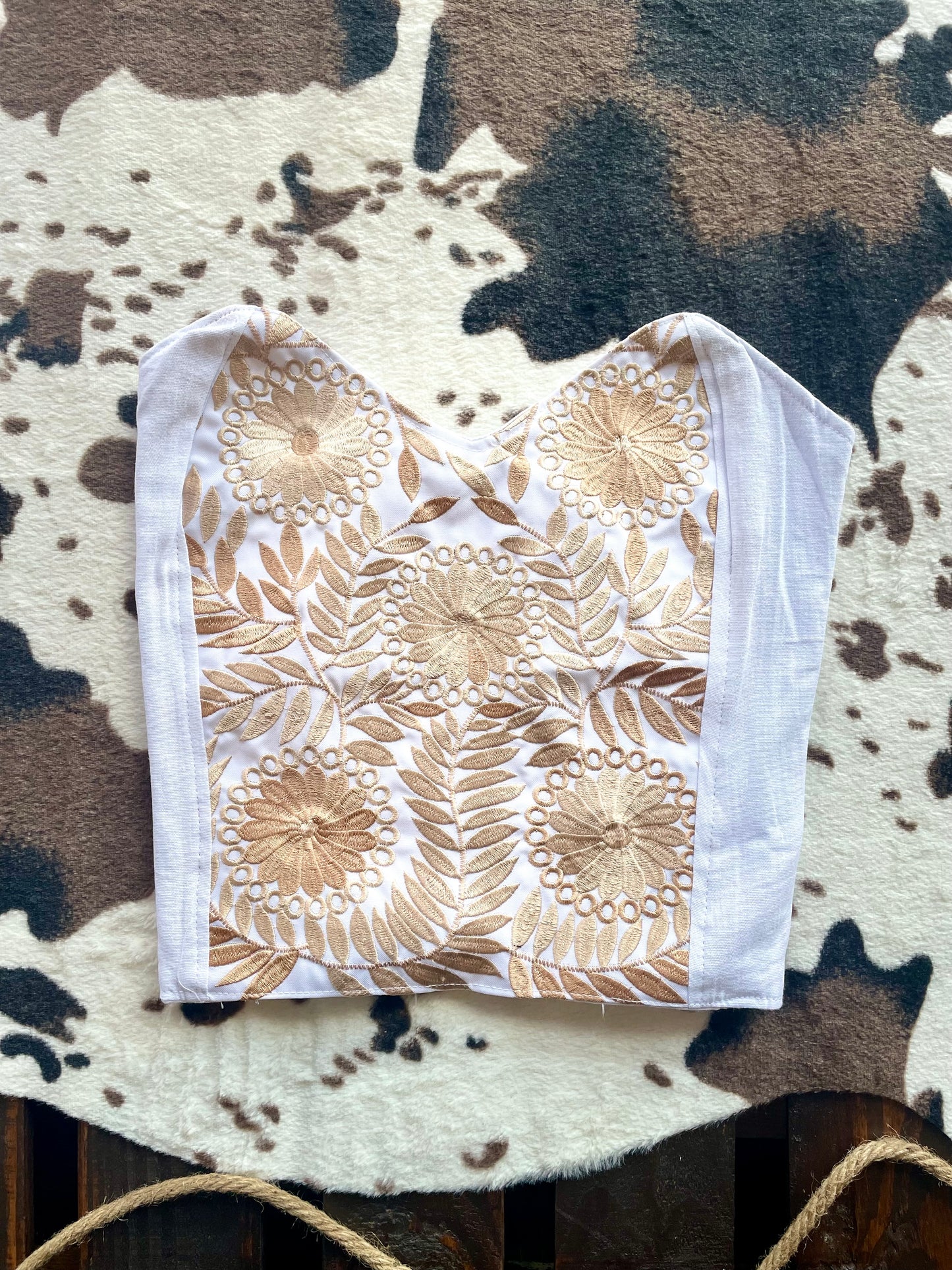 Gold embroidered Tube Top