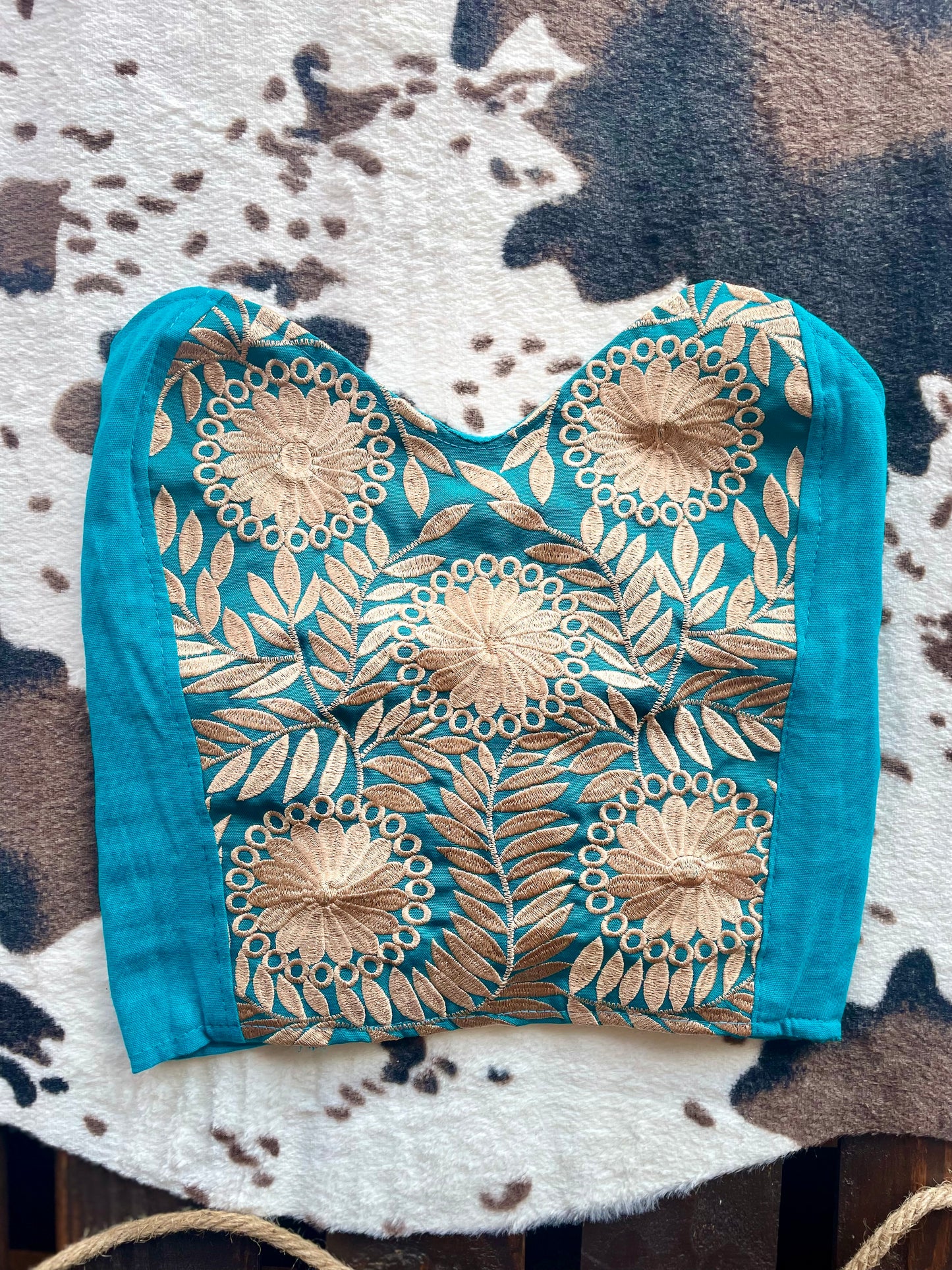 Gold embroidered Tube Top