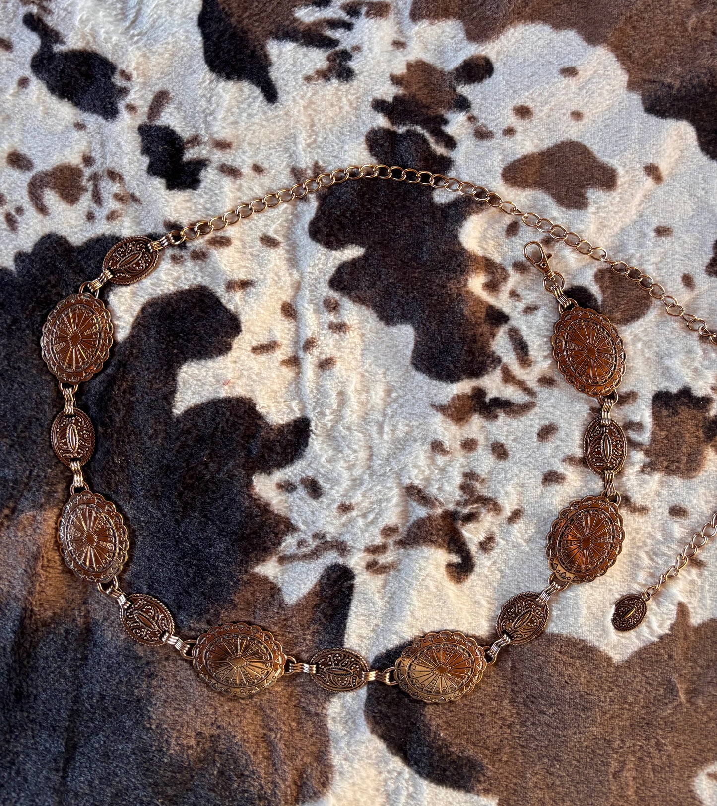 Small concho chain belt | Gold