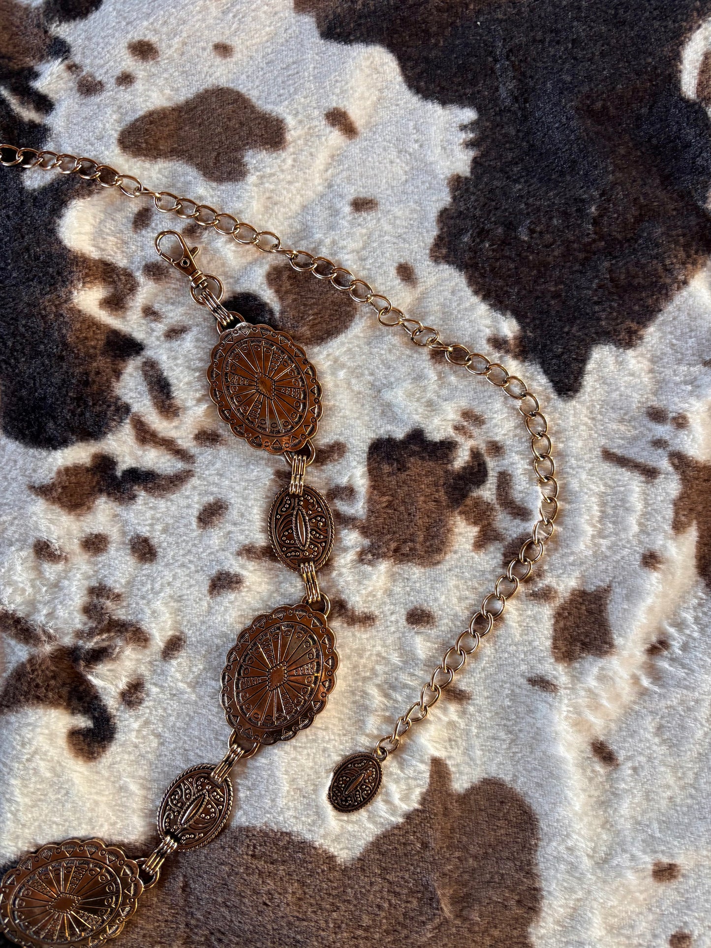 Small concho chain belt | Gold